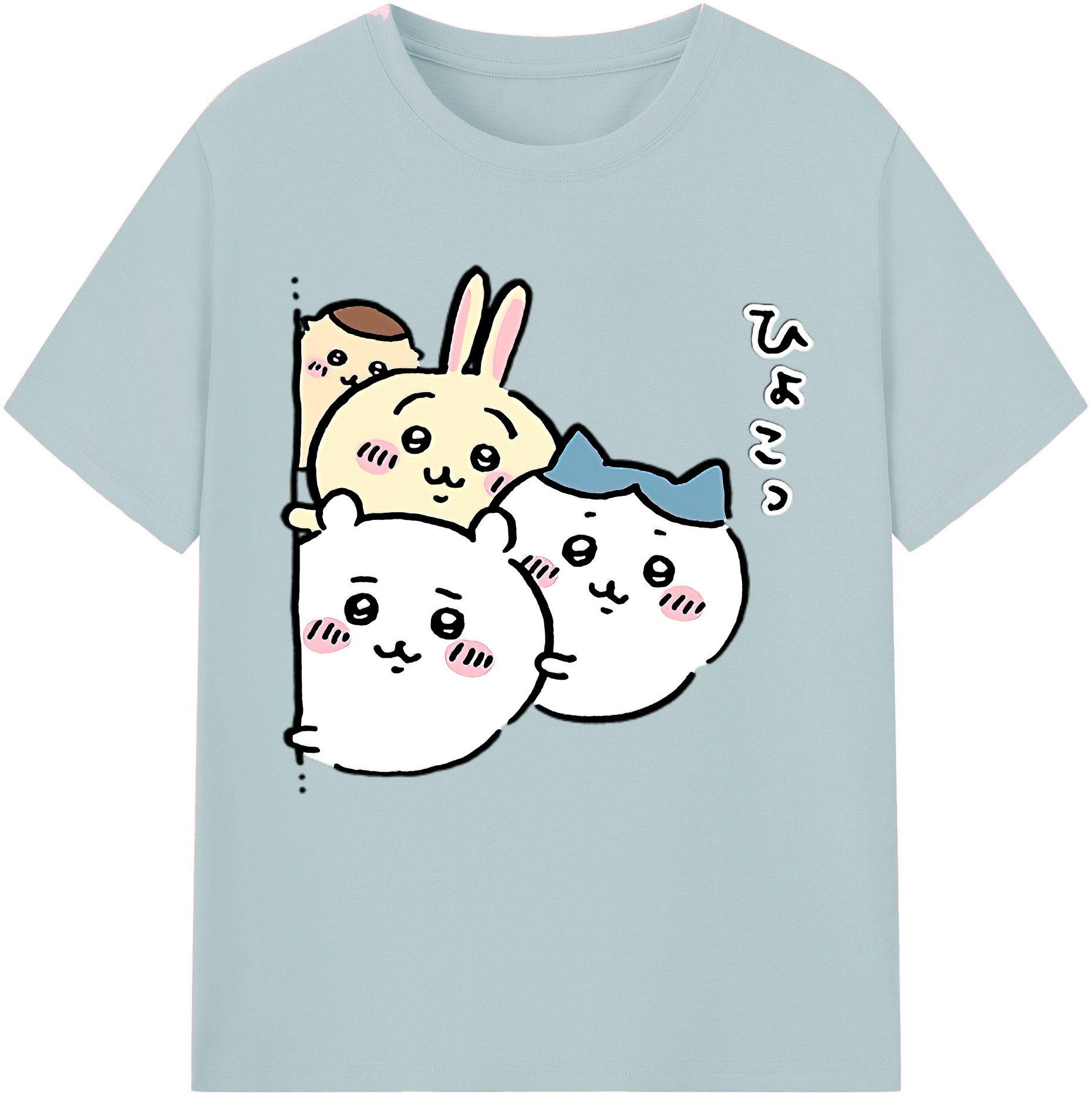 （画像用） ちいかわ ちいかわ Chii-kawa chiikawa 綿100％半袖Tシャツ（フロントプリント）
